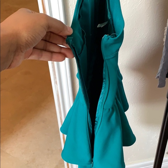 Beautiful Green Peplum Dress - Picture 4 of 4